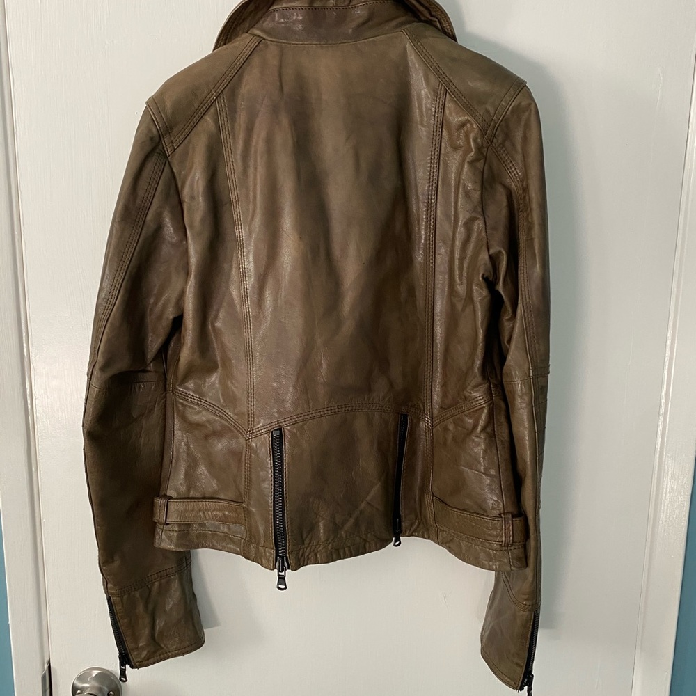 Black Rivet Leather Jacket - Picture 2 of 3